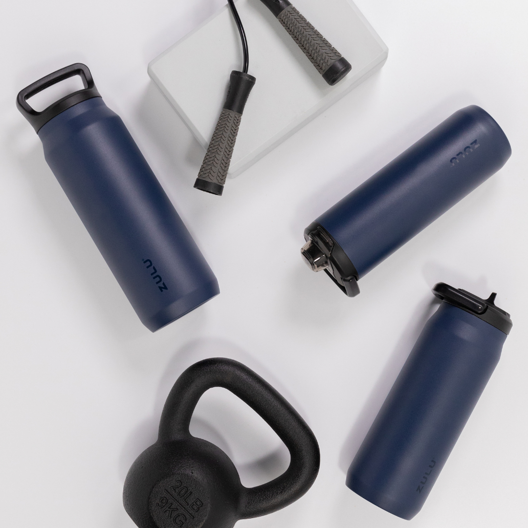 Base Stainless Steel Bottle With Three Lids N2